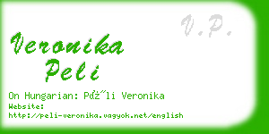 veronika peli business card